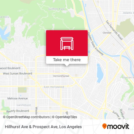 Hillhurst Ave & Prospect Ave map