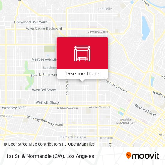 1st St. & Normandie (CW) map