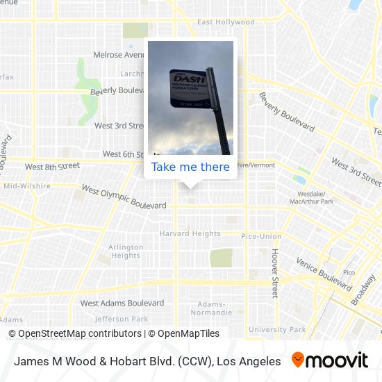 James M Wood & Hobart Blvd. (CCW) map