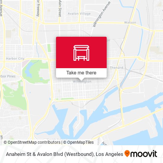 Mapa de Anaheim St & Avalon Blvd (Westbound)