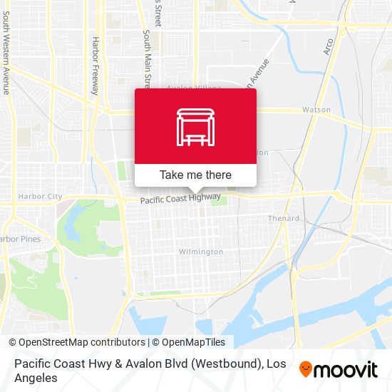 Mapa de Pacific Coast Hwy & Avalon Blvd (Westbound)