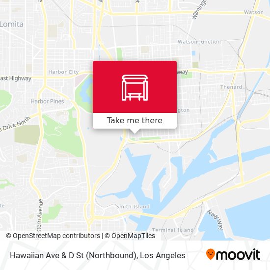 Hawaiian Ave & D St (Northbound) map