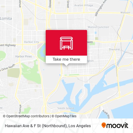 Hawaiian Ave & F St (Northbound) map