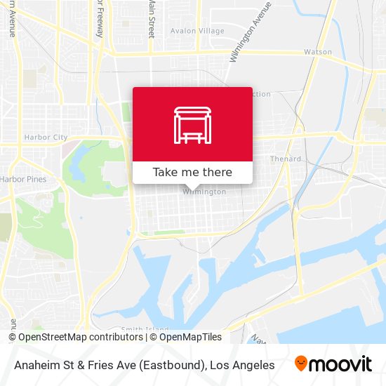 Mapa de Anaheim St & Fries Ave (Eastbound)
