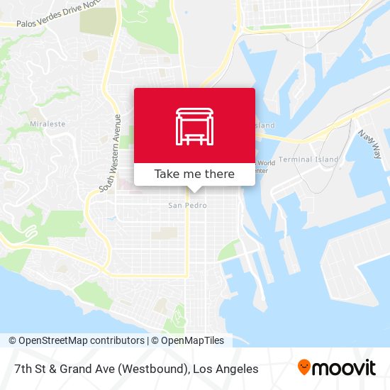 Mapa de 7th St & Grand Ave (Westbound)