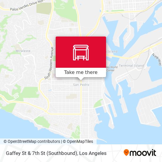 Mapa de Gaffey St & 7th St (Southbound)
