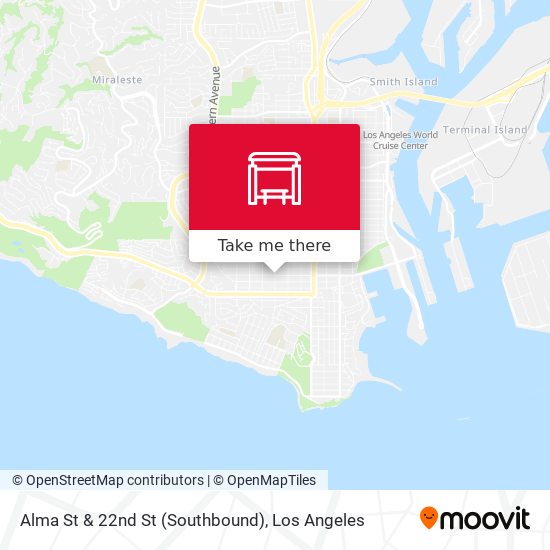 Alma St & 22nd St (Southbound) map