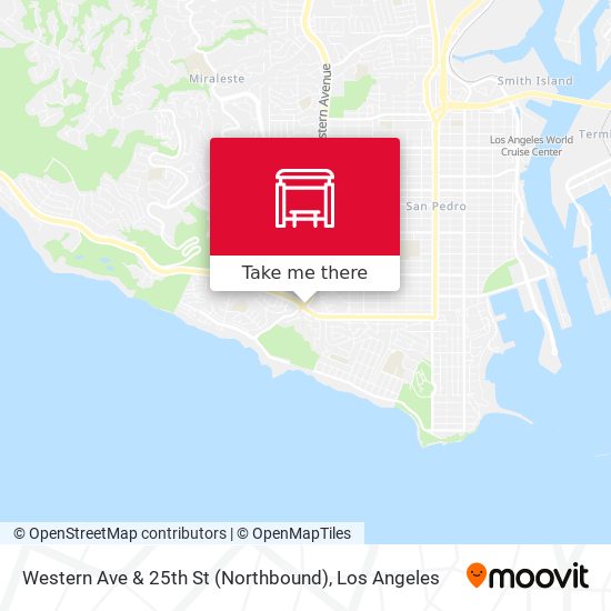 Mapa de Western Ave & 25th St (Northbound)
