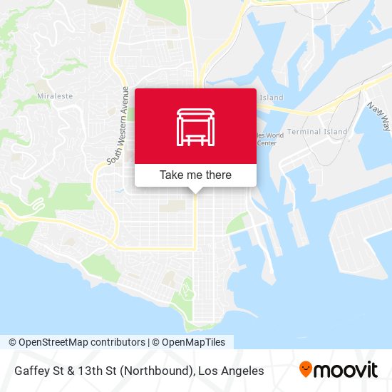 Mapa de Gaffey St & 13th St (Northbound)