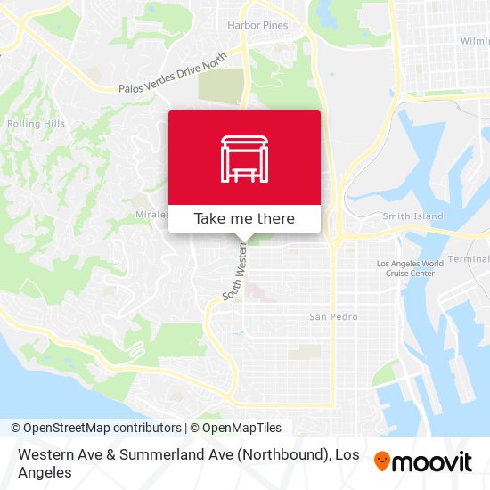 Western Ave & Summerland Ave (Northbound) map