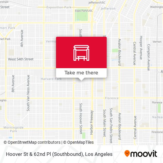 Mapa de Hoover St & 62nd Pl (Southbound)