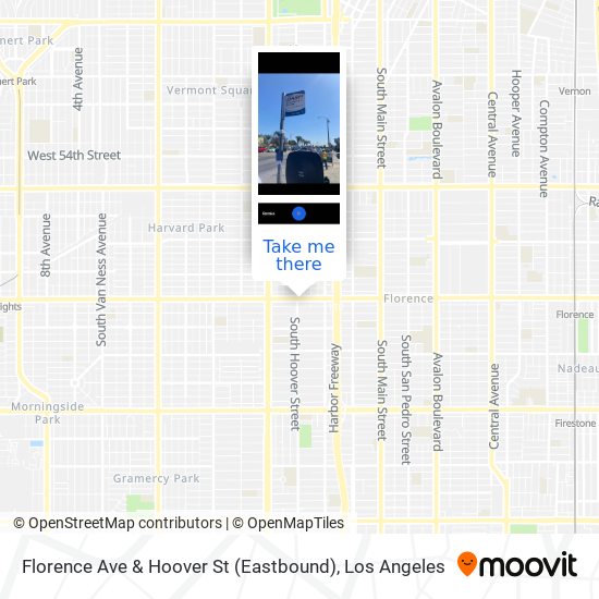 Florence Ave & Hoover St (Eastbound) map