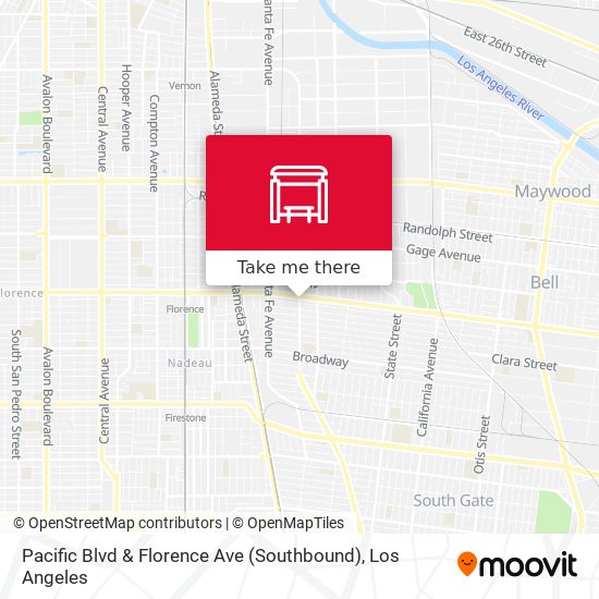 Mapa de Pacific Blvd & Florence Ave (Southbound)