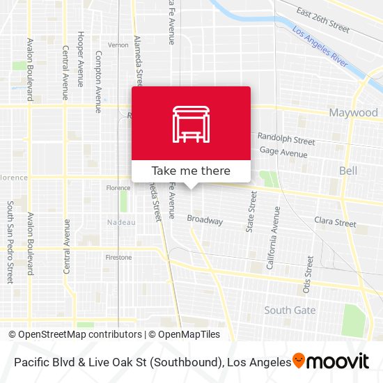 Mapa de Pacific Blvd & Live Oak St (Southbound)