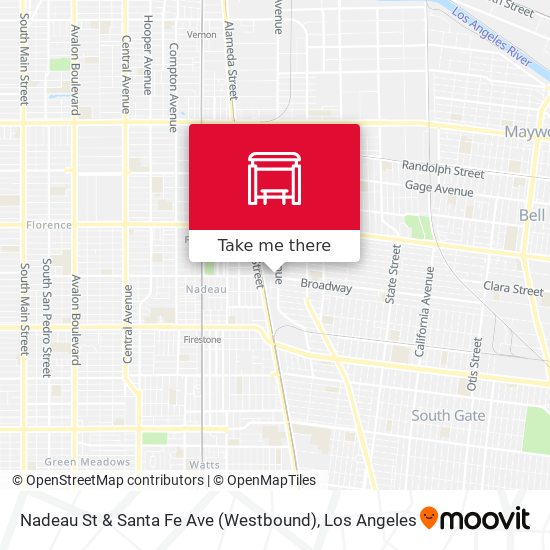 Nadeau St & Santa Fe Ave (Westbound) map