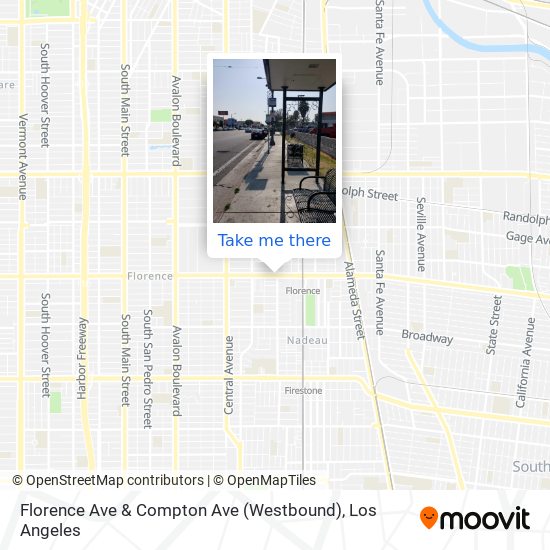 Florence Ave & Compton Ave (Westbound) map