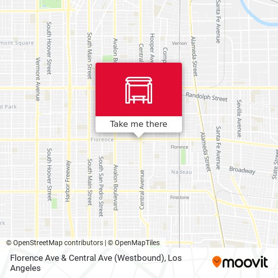Florence Ave & Central Ave (Westbound) map