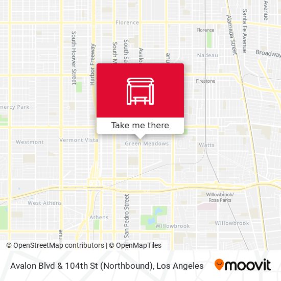 Mapa de Avalon Blvd & 104th St (Northbound)