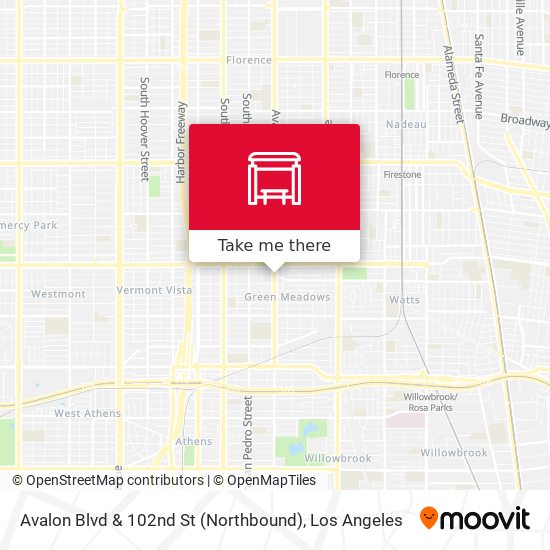 Avalon Blvd & 102nd St (Northbound) map