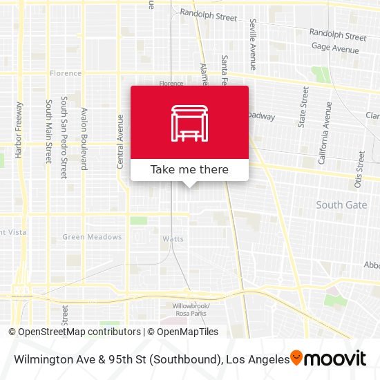 Wilmington Ave & 95th St (Southbound) map