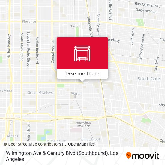 Wilmington Ave & Century Blvd (Southbound) map