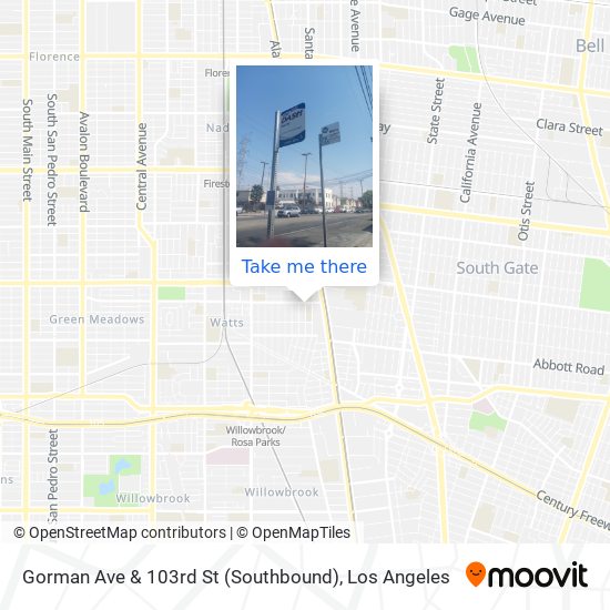 Gorman Ave & 103rd St (Southbound) map