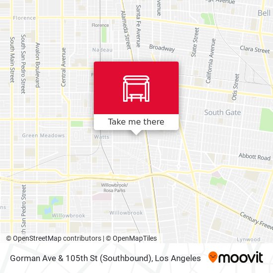 Gorman Ave & 105th St (Southbound) map