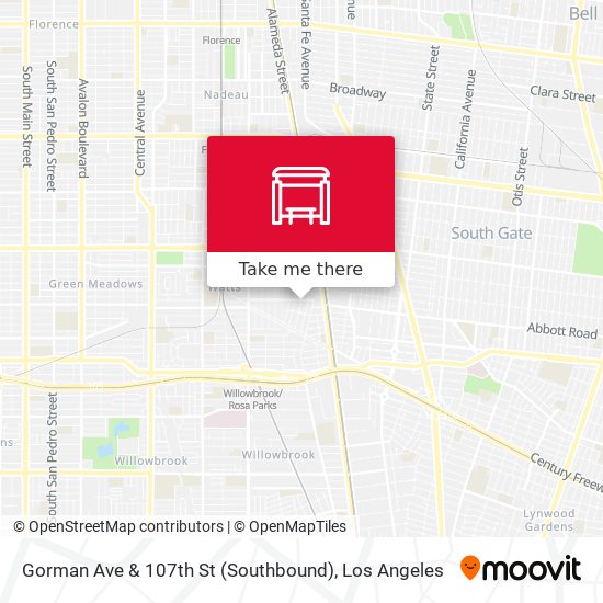 Gorman Ave & 107th St (Southbound) map
