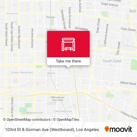 103rd St & Gorman Ave (Westbound) map