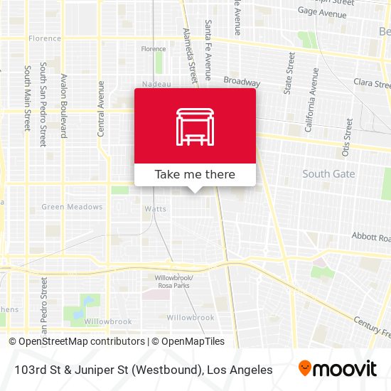 Mapa de 103rd St & Juniper St (Westbound)