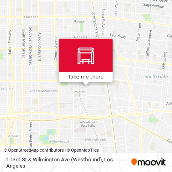 Mapa de 103rd St & Wilmington Ave (Westbound)