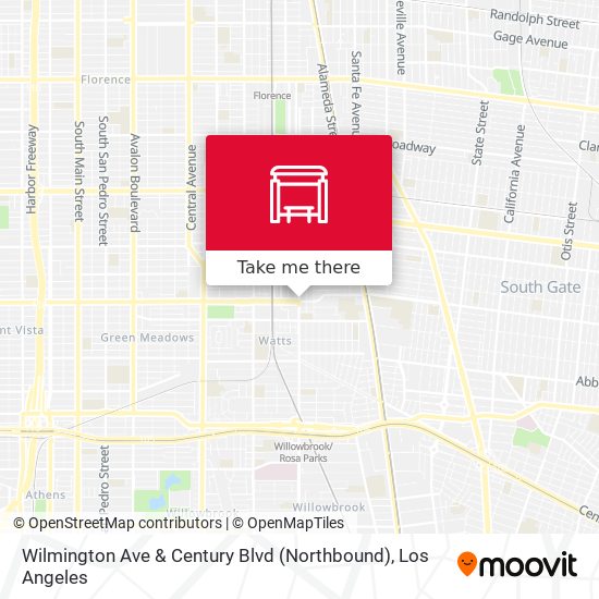 Mapa de Wilmington Ave & Century Blvd (Northbound)