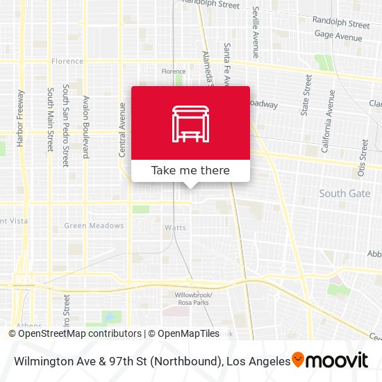 Wilmington Ave & 97th St (Northbound) map
