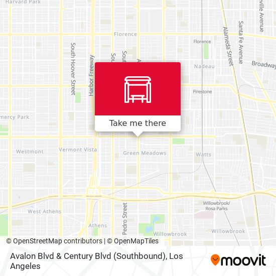 Avalon Blvd & Century Blvd (Southbound) map