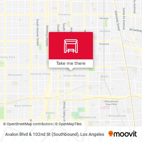 Avalon Blvd & 102nd St (Southbound) map