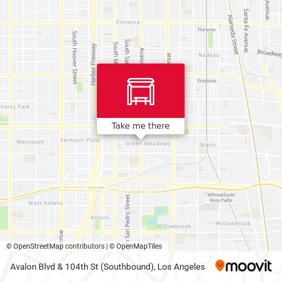 Avalon Blvd & 104th St (Southbound) map