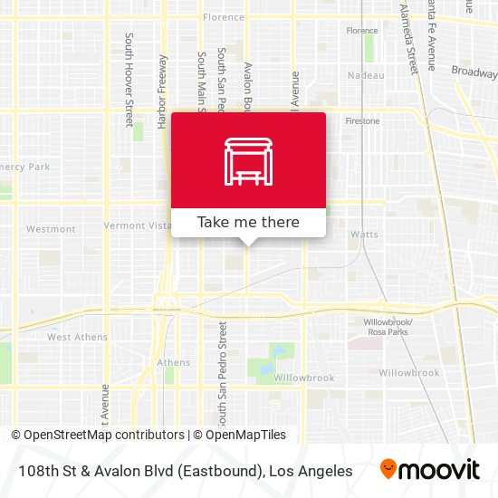 108th St & Avalon Blvd (Eastbound) map