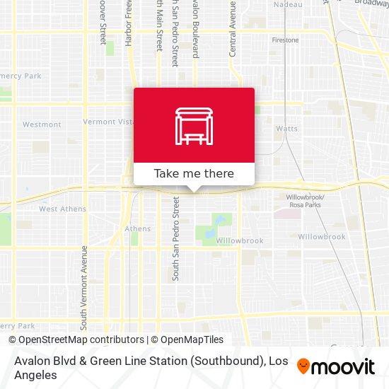 Avalon Blvd & Green Line Station (Southbound) map
