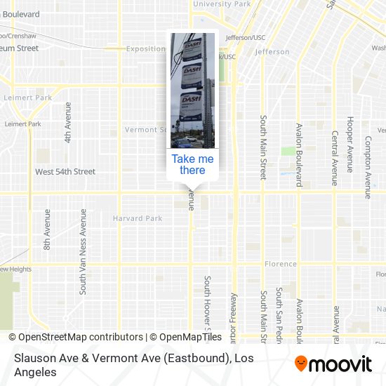 Slauson Ave & Vermont Ave (Eastbound) map