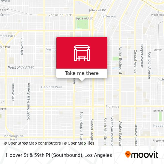 Hoover St & 59th Pl (Southbound) map