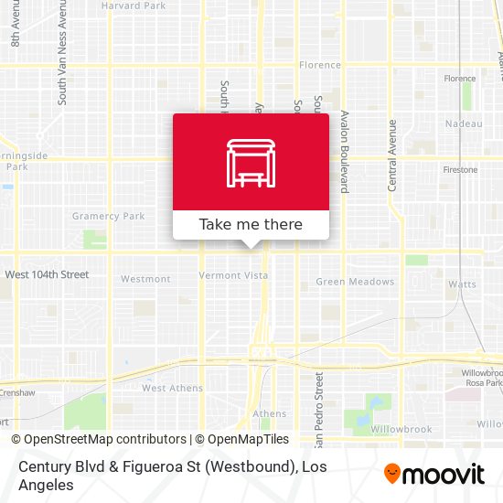Mapa de Century Blvd & Figueroa St (Westbound)