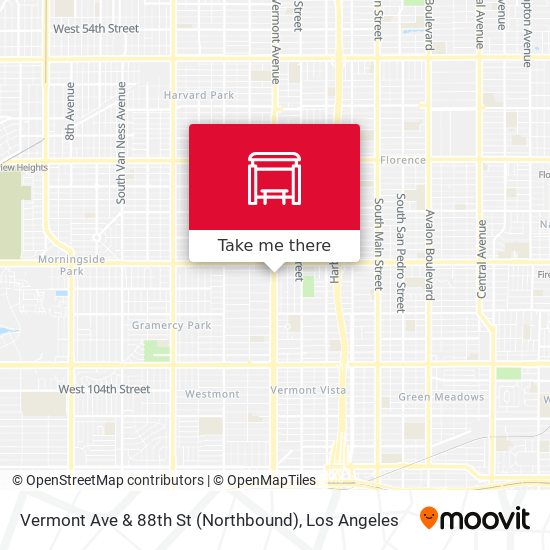 Vermont Ave & 88th St (Northbound) map