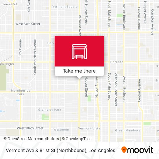 Vermont Ave & 81st St (Northbound) map
