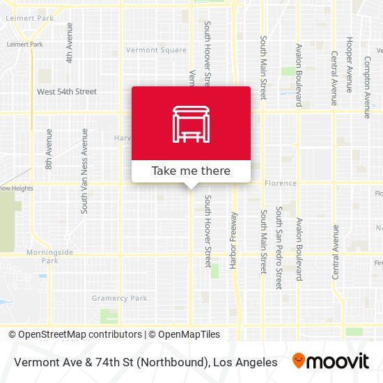 Vermont Ave & 74th St (Northbound) map