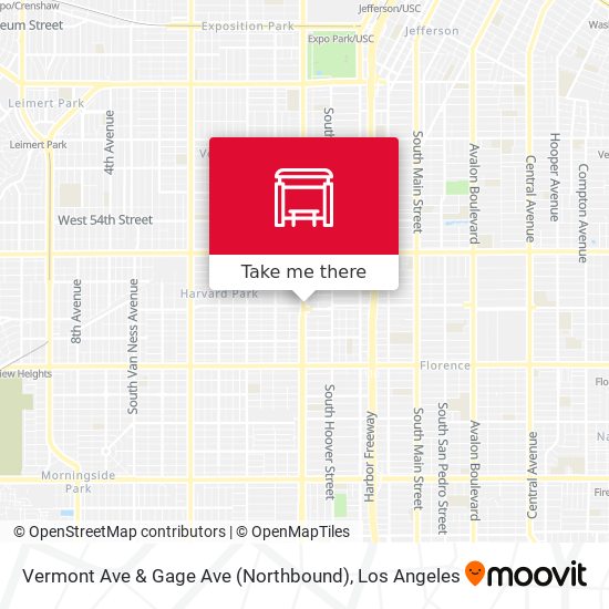 Mapa de Vermont Ave & Gage Ave (Northbound)