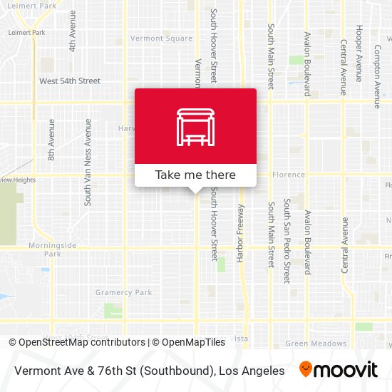 Mapa de Vermont Ave & 76th St (Southbound)