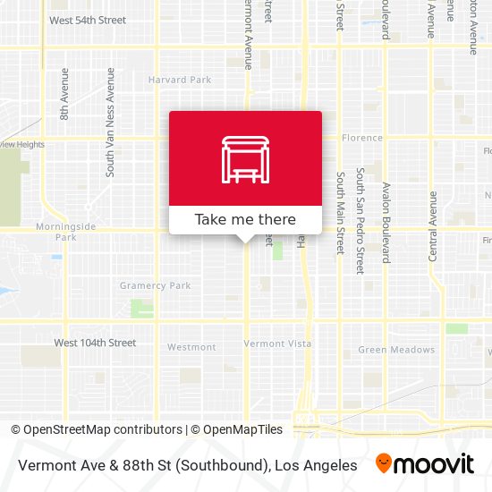 Vermont Ave & 88th St (Southbound) map