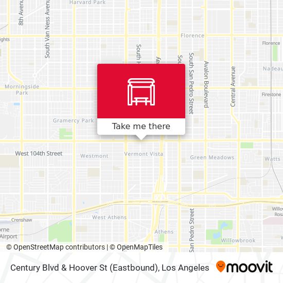 Mapa de Century Blvd & Hoover St (Eastbound)