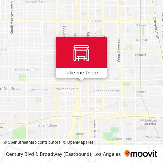 Century Blvd & Broadway (Eastbound) map