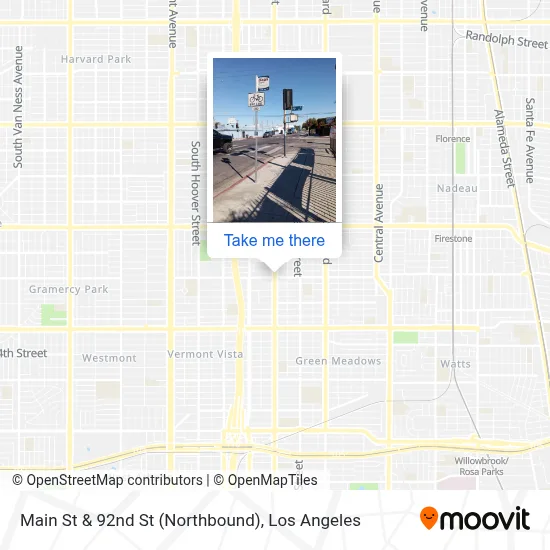 Main St & 92nd St (Northbound) map